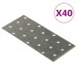 vidaXL Lochplatten 40 Stk. 2 mm 140x60 mm Verzinkter Stahl vidaXL Lochplatten 40 Stk. 2 mm 140x60 mm Verzinkter Stahl