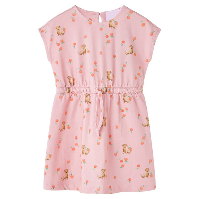 Kinderkleid mit Taillenband Hellorange 116 Kinderkleid mit Taillenband Hellorange 116
