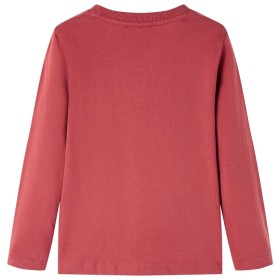 Kinder-Langarmshirt Dunkelrot 92