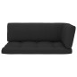Garten-Ecksofa aus Paletten Schwarz Imprägniertes Kiefernholz Garten-Ecksofa aus Paletten Schwarz Imprägniertes Kiefernholz