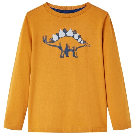 Kinder-Langarmshirt Dunkles Ocker 104