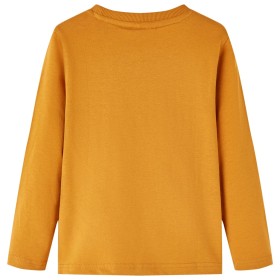 Kinder-Langarmshirt Dunkles Ocker 104