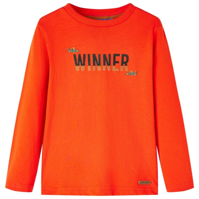 Kinder-Langarmshirt Hellorange 128 Kinder-Langarmshirt Hellorange 128