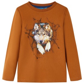 Kinder-Langarmshirt Cognac 116
