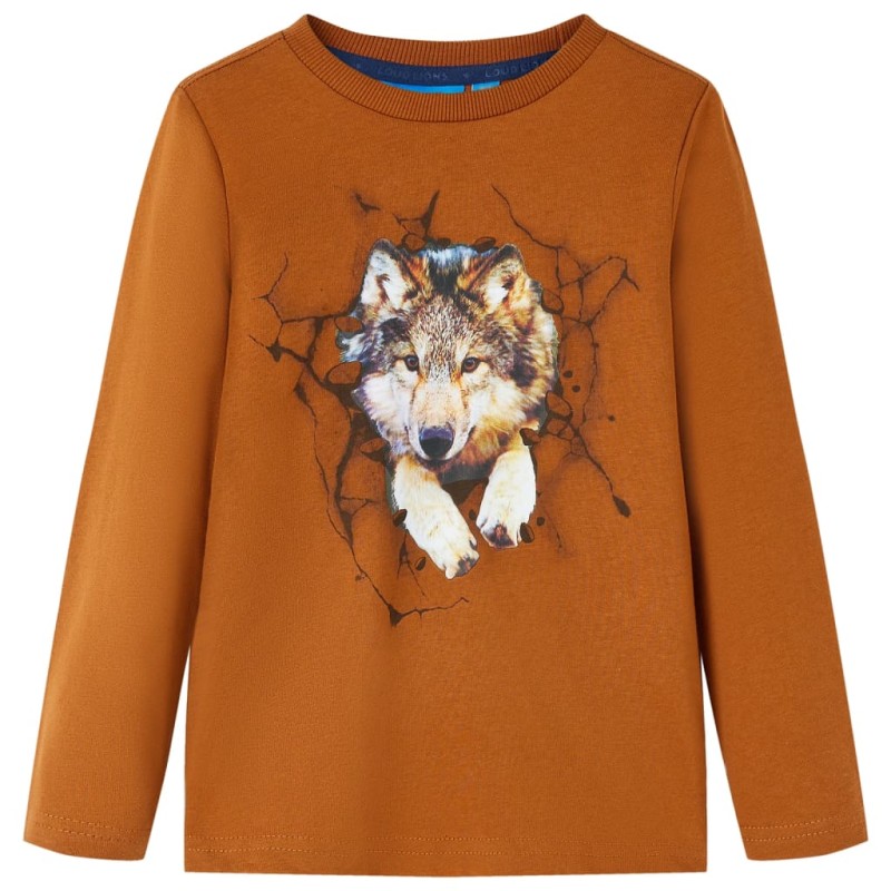 Kinder-Langarmshirt Cognac 116 Kinder-Langarmshirt Cognac 116