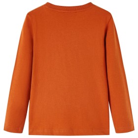 Kinder-Langarmshirt Rostbraun 92