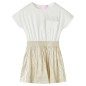 Kinderkleid mit Kurzen Ärmeln Ecru 140 Kinderkleid mit Kurzen Ärmeln Ecru 140