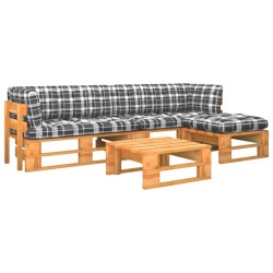 4-tlg. Paletten-Lounge-Set Honigbraun Imprägniertes Kiefernholz