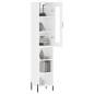 Highboard Hochglanz-Weiß 34,5x34x180 cm Holzwerkstoff Highboard Hochglanz-Weiß 34,5x34x180 cm Holzwerkstoff