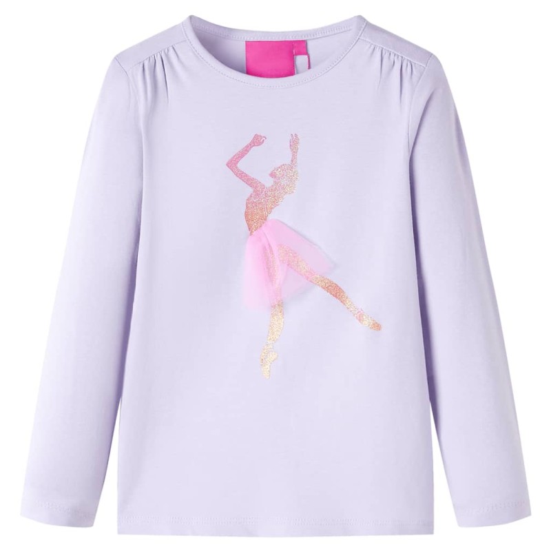 Kinder-Langarmshirt Helllila 92 Kinder-Langarmshirt Helllila 92