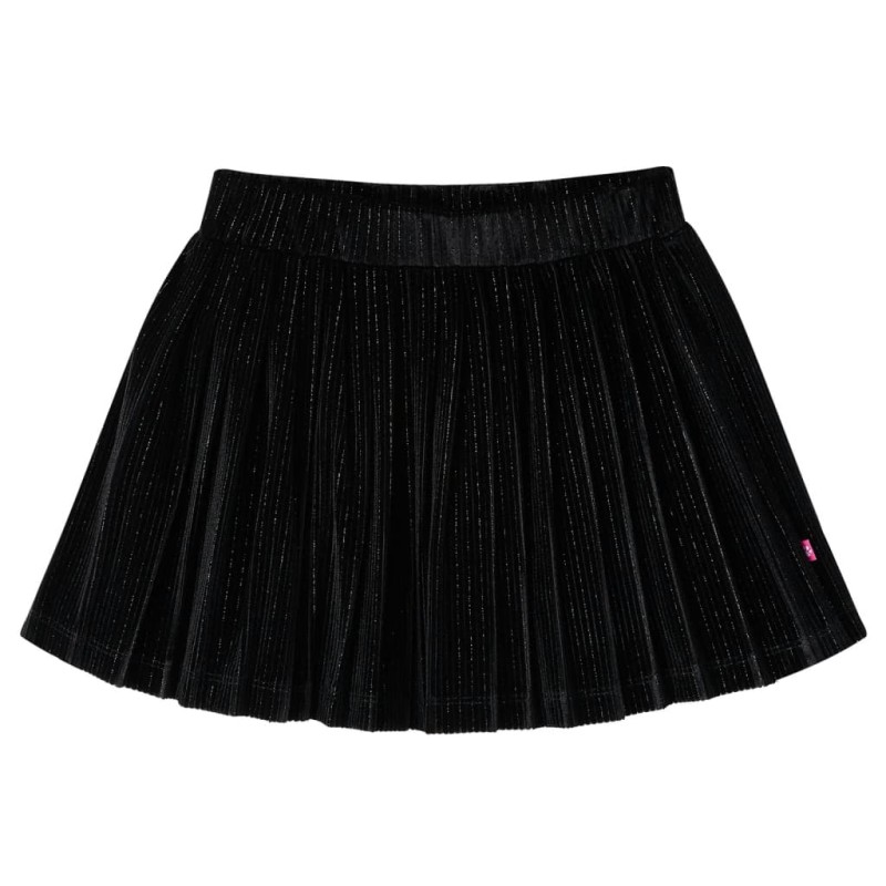 Kinder-Faltenrock mit Lurex Schwarz 116 Kinder-Faltenrock mit Lurex Schwarz 116