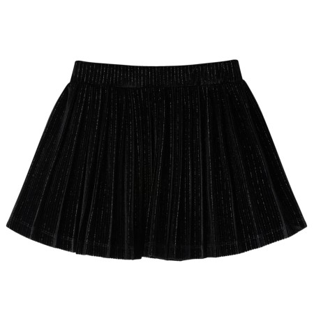 Kinder-Faltenrock mit Lurex Schwarz 116