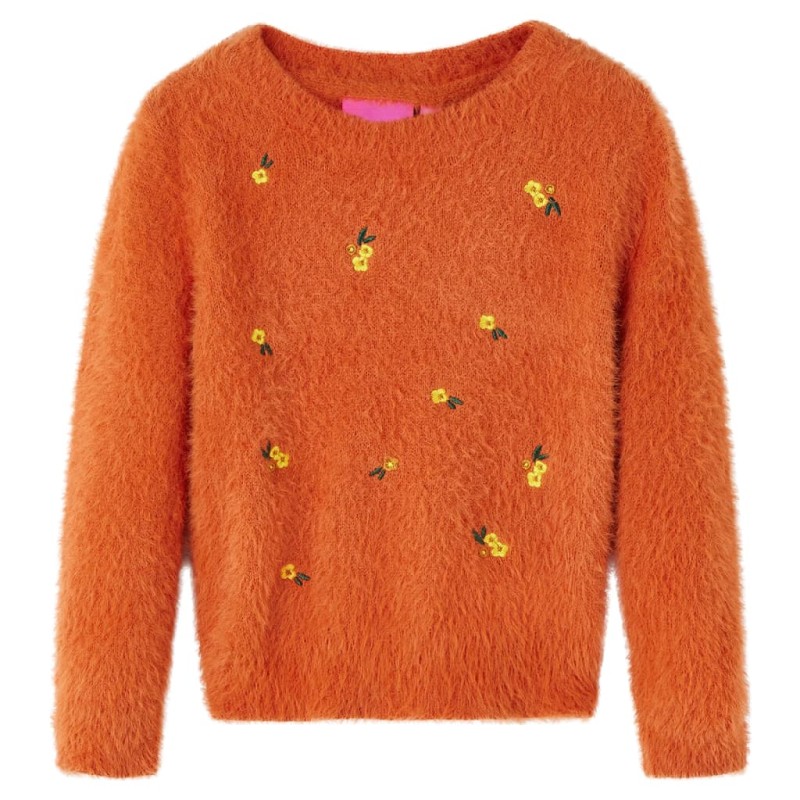 Kinderpullover Gestrickt Dunkelorange 116 Kinderpullover Gestrickt Dunkelorange 116