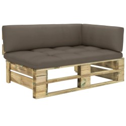 Garten-Ecksofa aus Paletten Grün Imprägniertes Kiefernholz