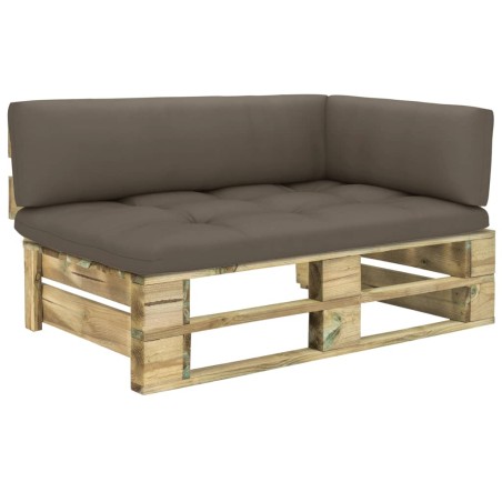 Garten-Ecksofa aus Paletten Grün Imprägniertes Kiefernholz