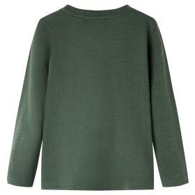 Kinder-Langarmshirt Dunkelgrün 128