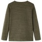Kinder-Langarmshirt Dunkles Khaki Melange 128