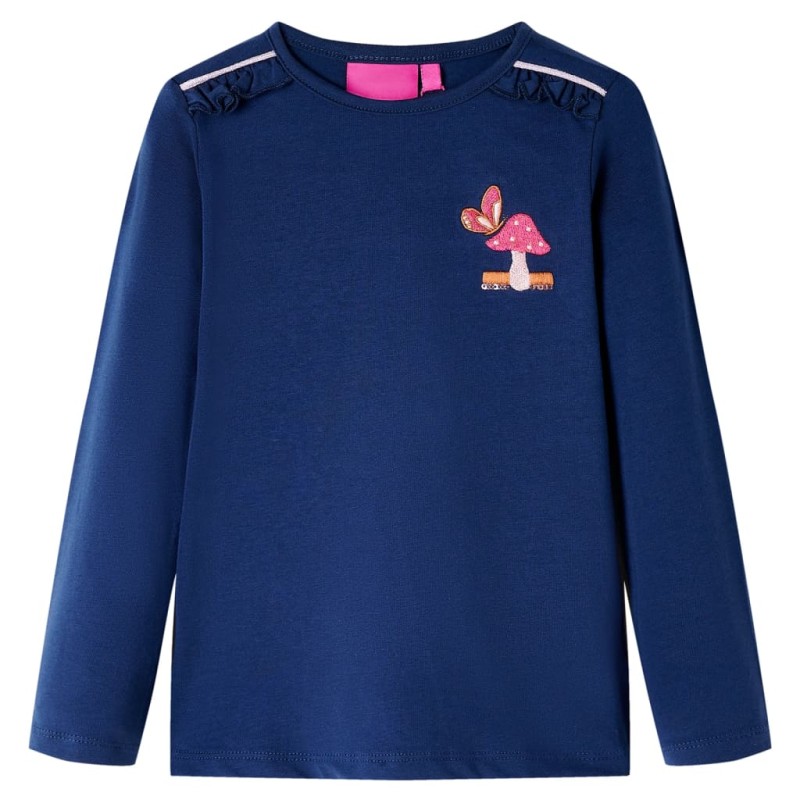 Kinder-Langarmshirt Marineblau 128 Kinder-Langarmshirt Marineblau 128