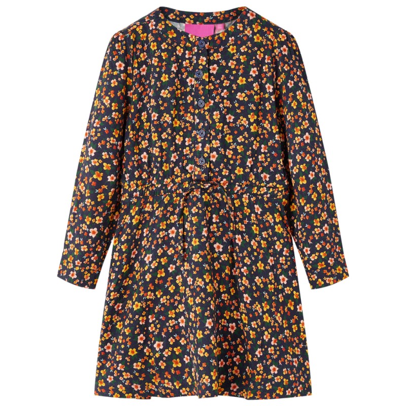 Kinderkleid mit Langen Ärmeln Marineblau 92 Kinderkleid mit Langen Ärmeln Marineblau 92