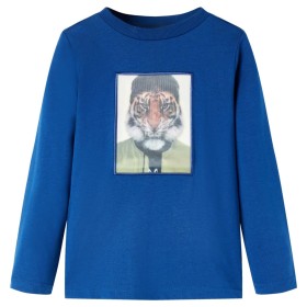 Kinder-Langarmshirt Dunkelblau 128