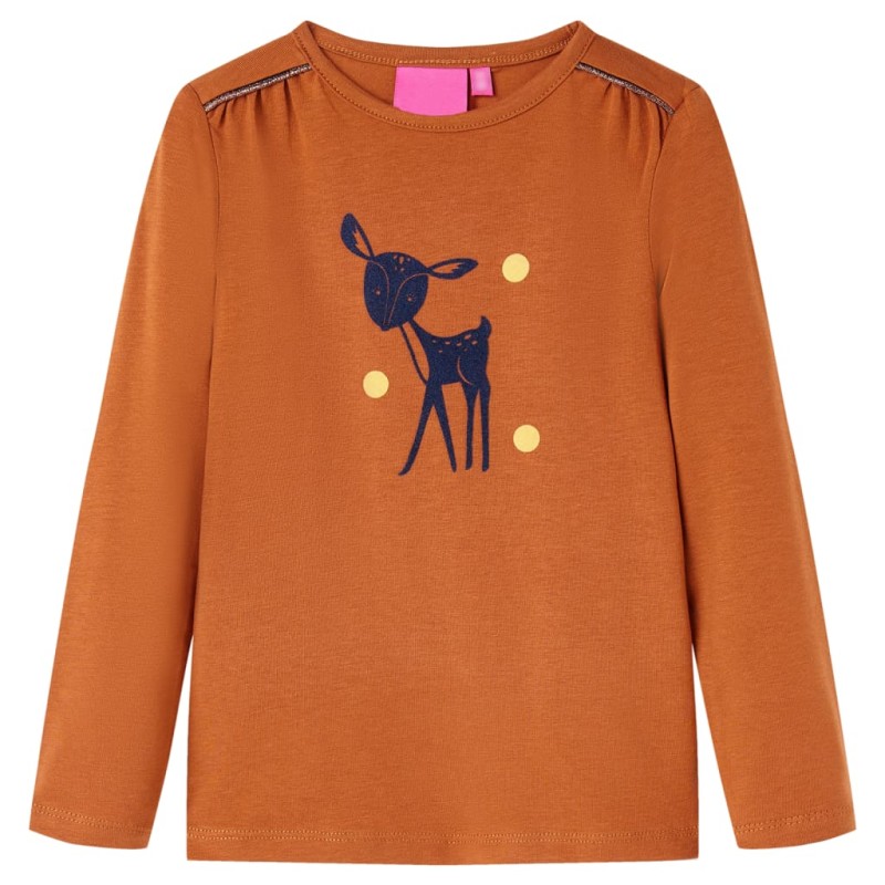 Kinder-Langarmshirt Cognac 140 Kinder-Langarmshirt Cognac 140