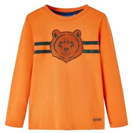 Kinder-Langarmshirt Dunkelorange 92