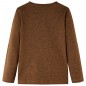 Kinder-Langarmshirt Cognac Melange 92 Kinder-Langarmshirt Cognac Melange 92