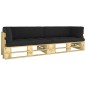 2-Sitzer-Palettensofa mit Kissen Grün Imprägniertes Kiefernholz 2-Sitzer-Palettensofa mit Kissen Grün Imprägniertes Kiefernholz