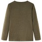 Kinder-Langarmshirt Khaki Melange 116 Kinder-Langarmshirt Khaki Melange 116