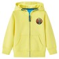 Kinder-Kapuzenpullover mit Reißverschluss Hellgelb 116 Kinder-Kapuzenpullover mit Reißverschluss Hellgelb 116
