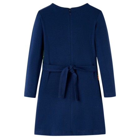 Kinderkleid mit Langen Ärmeln Marineblau 92