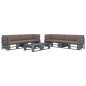 6-tlg. Paletten-Lounge-Set Grau Imprägniertes Kiefernholz 6-tlg. Paletten-Lounge-Set Grau Imprägniertes Kiefernholz