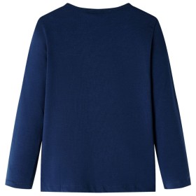 Kinder-Langarmshirt Marineblau 116