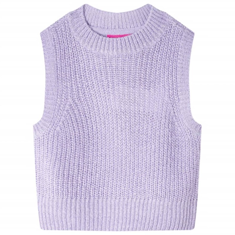 Kinder-Pulloverweste Gestrickt Helllila 92 Kinder-Pulloverweste Gestrickt Helllila 92