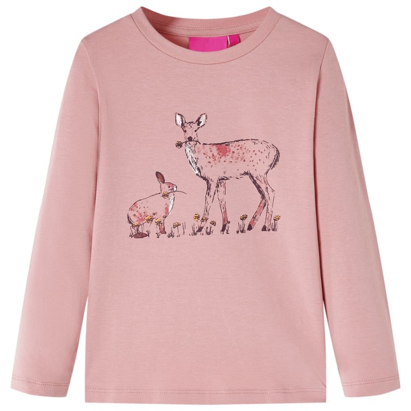 Kinder-Langarmshirt Rosa 116 Kinder-Langarmshirt Rosa 116
