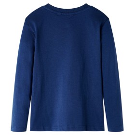 Kinder-Langarmshirt Marineblau 128