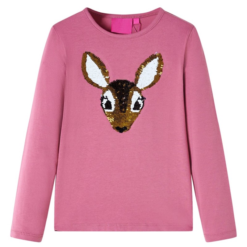 Kinder-Langarmshirt Himbeerrosa 104 Kinder-Langarmshirt Himbeerrosa 104