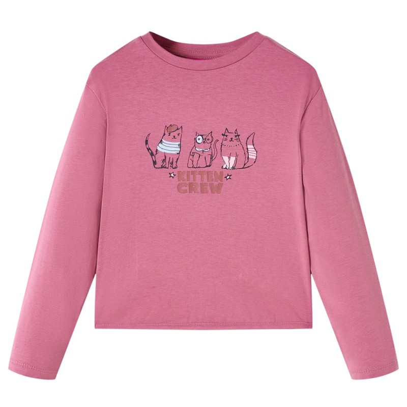 Kinder-Langarmshirt Himbeerrosa 140 Kinder-Langarmshirt Himbeerrosa 140