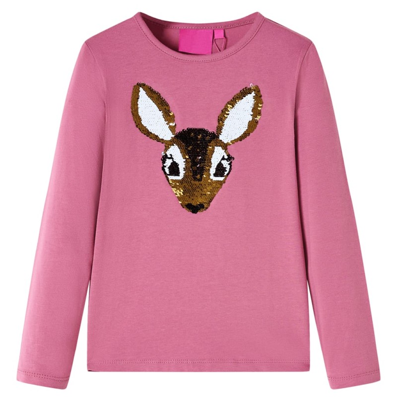 Kinder-Langarmshirt Himbeerrosa 128 Kinder-Langarmshirt Himbeerrosa 128