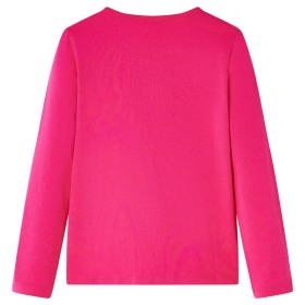Kinder-Langarmshirt Knallrosa 92