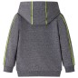 Kinder-Kapuzenpullover mit Reißverschluss Grau Melange 140 Kinder-Kapuzenpullover mit Reißverschluss Grau Melange 140