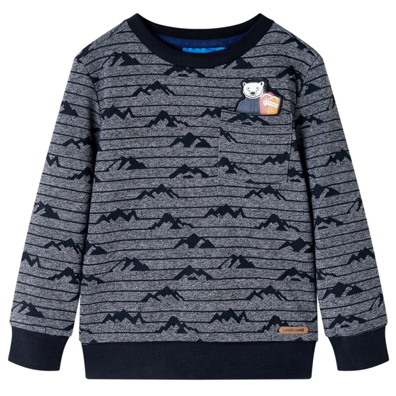 Kinder-Sweatshirt Marineblau Melange 92 Kinder-Sweatshirt Marineblau Melange 92