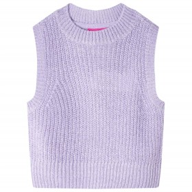 Kinder-Pulloverweste Gestrickt Helllila 116