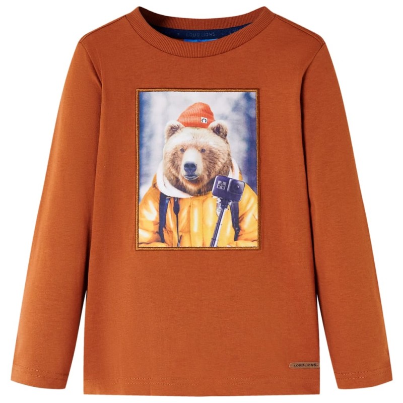 Kinder-Langarmshirt Dunkelorange 128 Kinder-Langarmshirt Dunkelorange 128