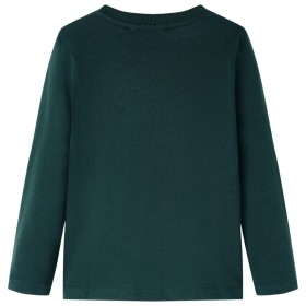 Kinder-Langarmshirt Dunkelgrün 140