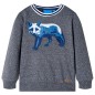 Kinder-Sweatshirt Marineblau Melange 116 Kinder-Sweatshirt Marineblau Melange 116