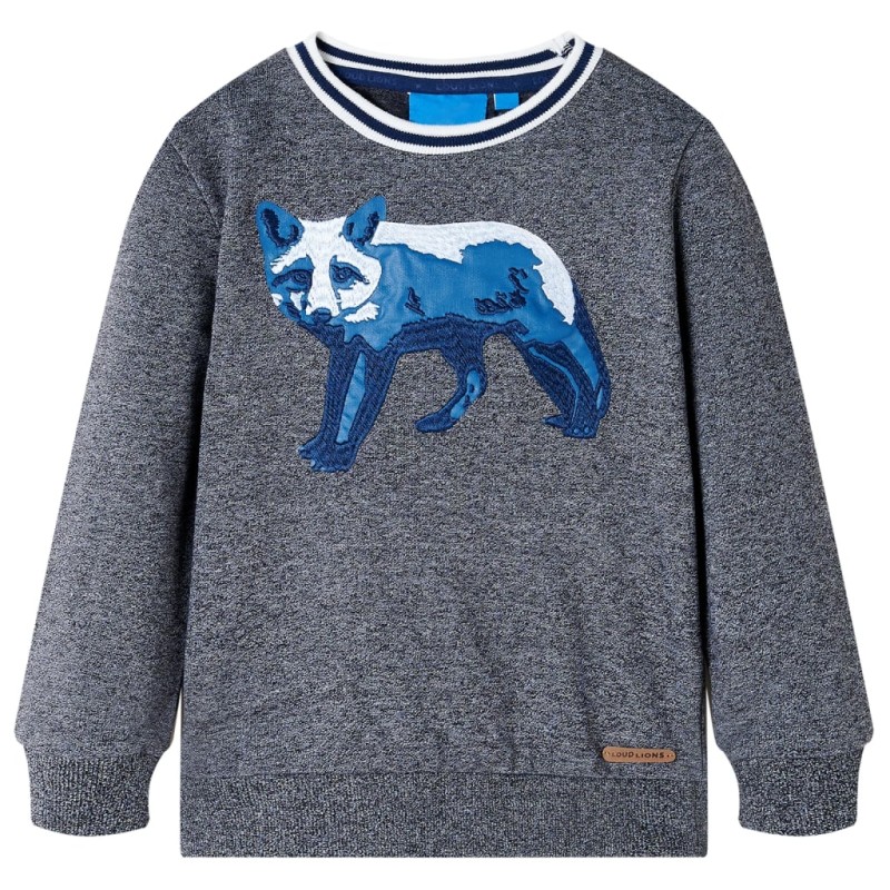 Kinder-Sweatshirt Marineblau Melange 140 Kinder-Sweatshirt Marineblau Melange 140