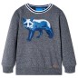 Kinder-Sweatshirt Marineblau Melange 140 Kinder-Sweatshirt Marineblau Melange 140