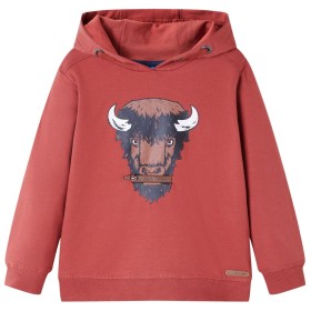 Kinder-Kapuzenpullover Dunkelrot 116