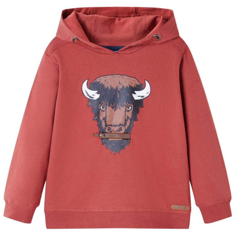 Kinder-Kapuzenpullover Dunkelrot 116 Kinder-Kapuzenpullover Dunkelrot 116